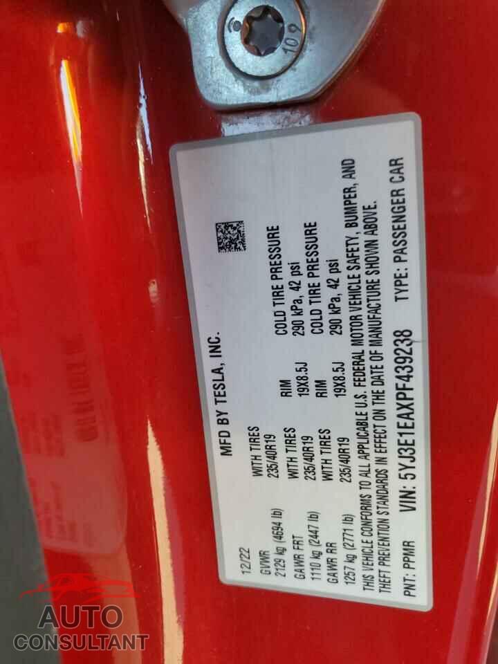 TESLA MODEL 3 2023 - 5YJ3E1EAXPF439238