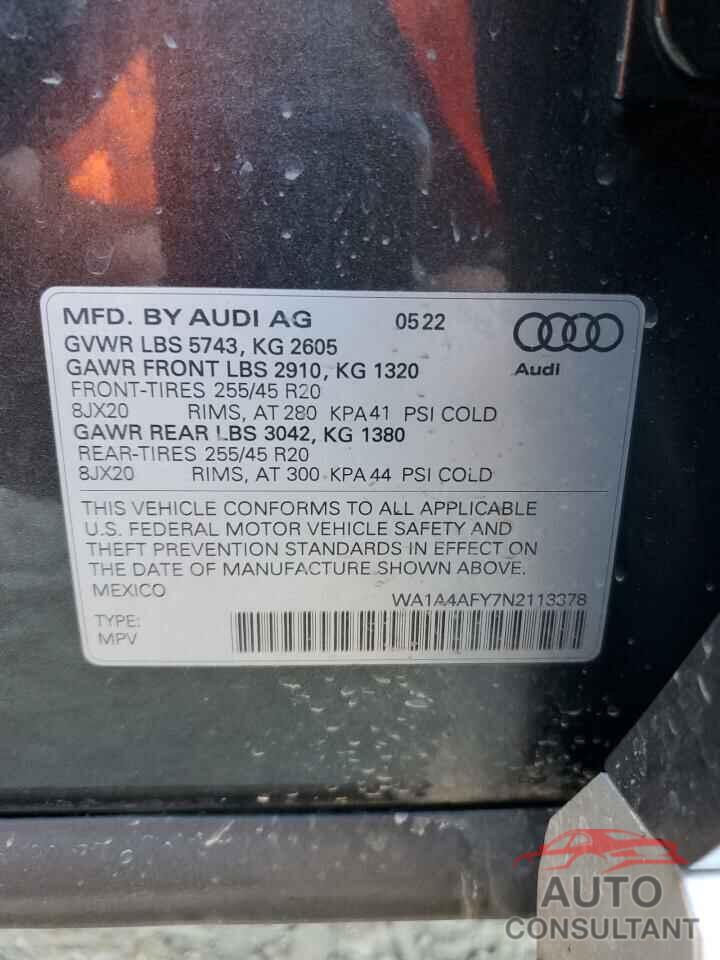 AUDI SQ5 2022 - WA1A4AFY7N2113378