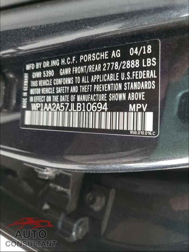 PORSCHE MACAN 2018 - WP1AA2A57JLB10694