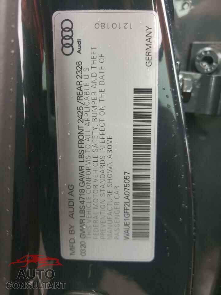 AUDI S3 2020 - WAUE1GFF2LA075057