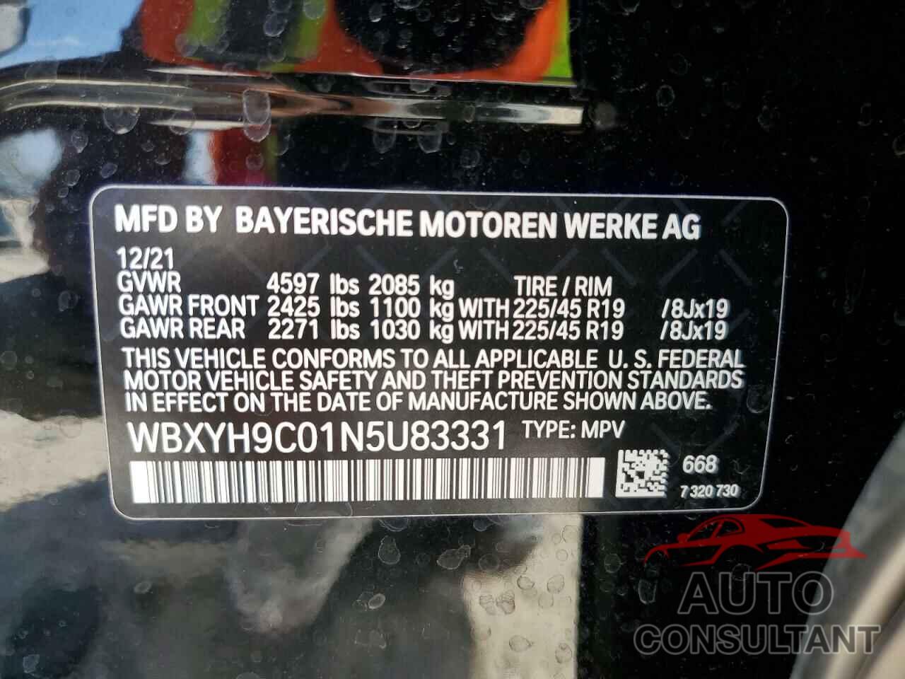BMW X2 2022 - WBXYH9C01N5U83331