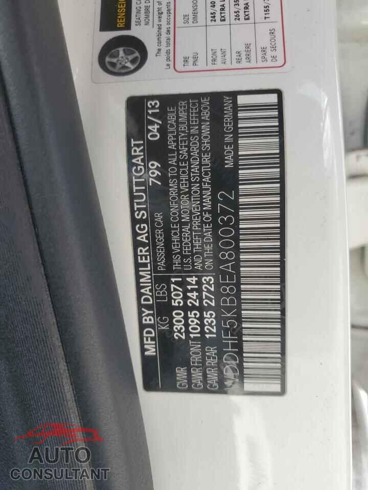 MERCEDES-BENZ E-CLASS 2014 - WDDHF5KB8EA800372