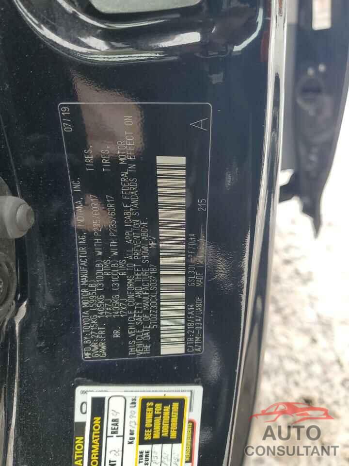 TOYOTA SIENNA 2020 - 5TDZZ3DCXLS037187