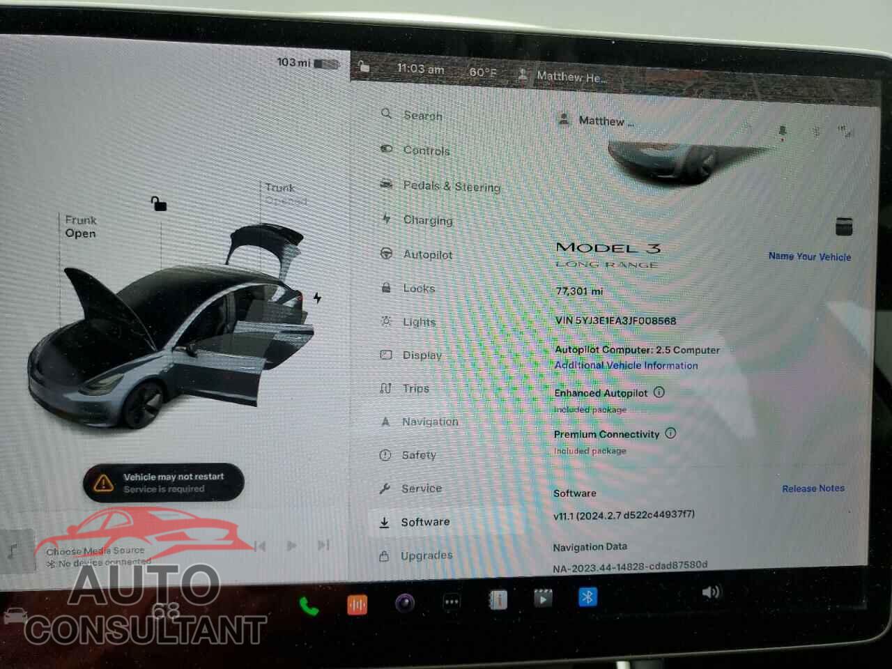 TESLA MODEL 3 2018 - 5YJ3E1EA3JF008568