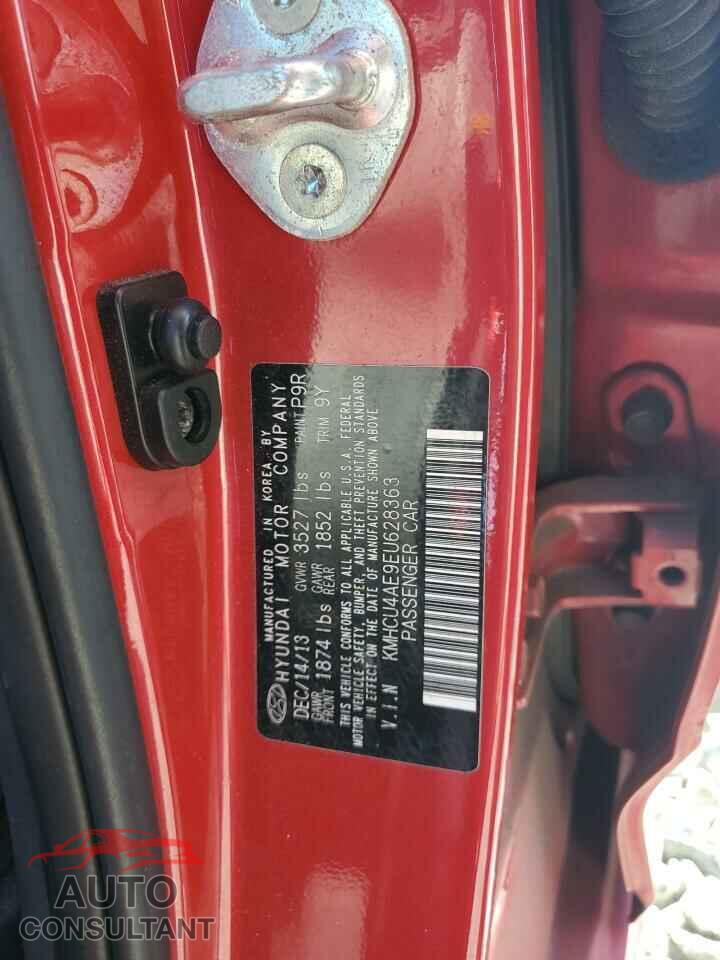 HYUNDAI ACCENT 2014 - KMHCU4AE9EU628363