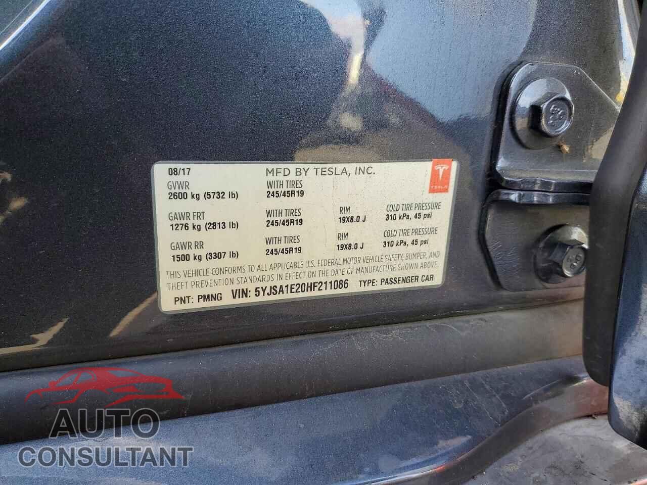 TESLA MODEL S 2017 - 5YJSA1E20HF211086