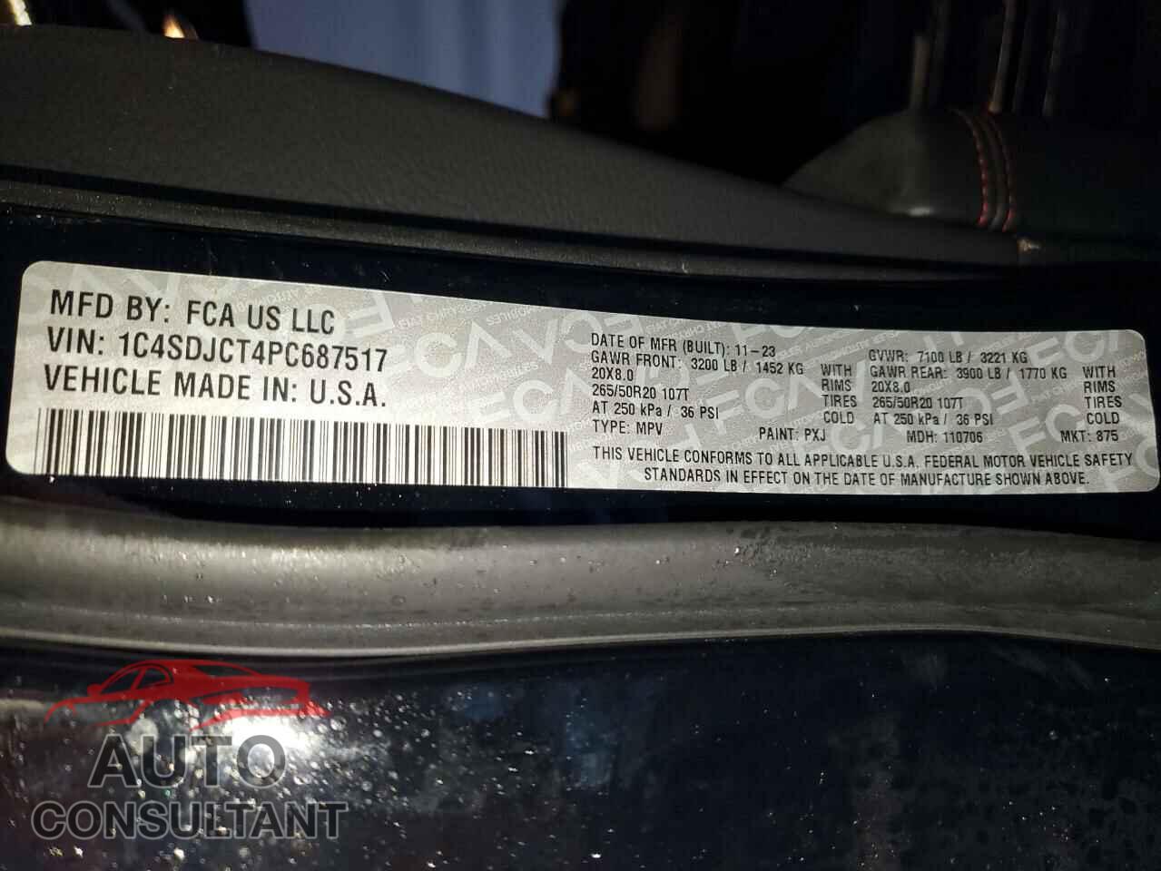 DODGE DURANGO 2023 - 1C4SDJCT4PC687517