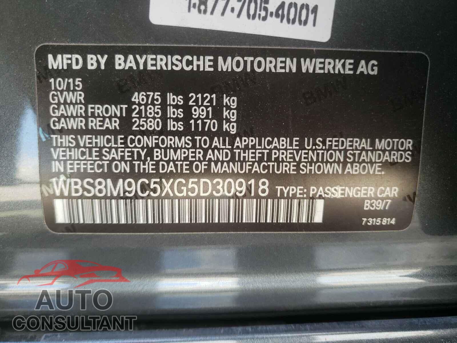BMW M3 2016 - WBS8M9C5XG5D30918