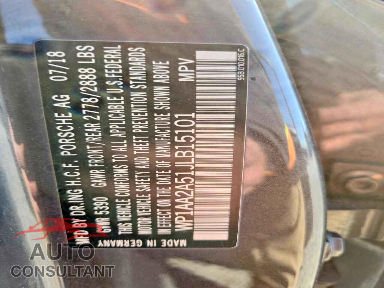 PORSCHE MACAN 2018 - WP1AA2A51JLB15101