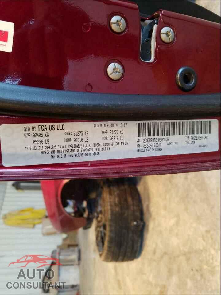 DODGE CHALLENGER 2017 - 2C3CDZBT2HH604819
