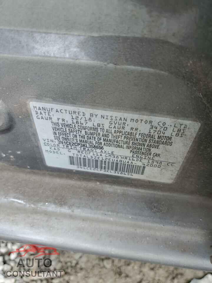 NISSAN VERSA 2019 - 3N1CE2CP3KL358656