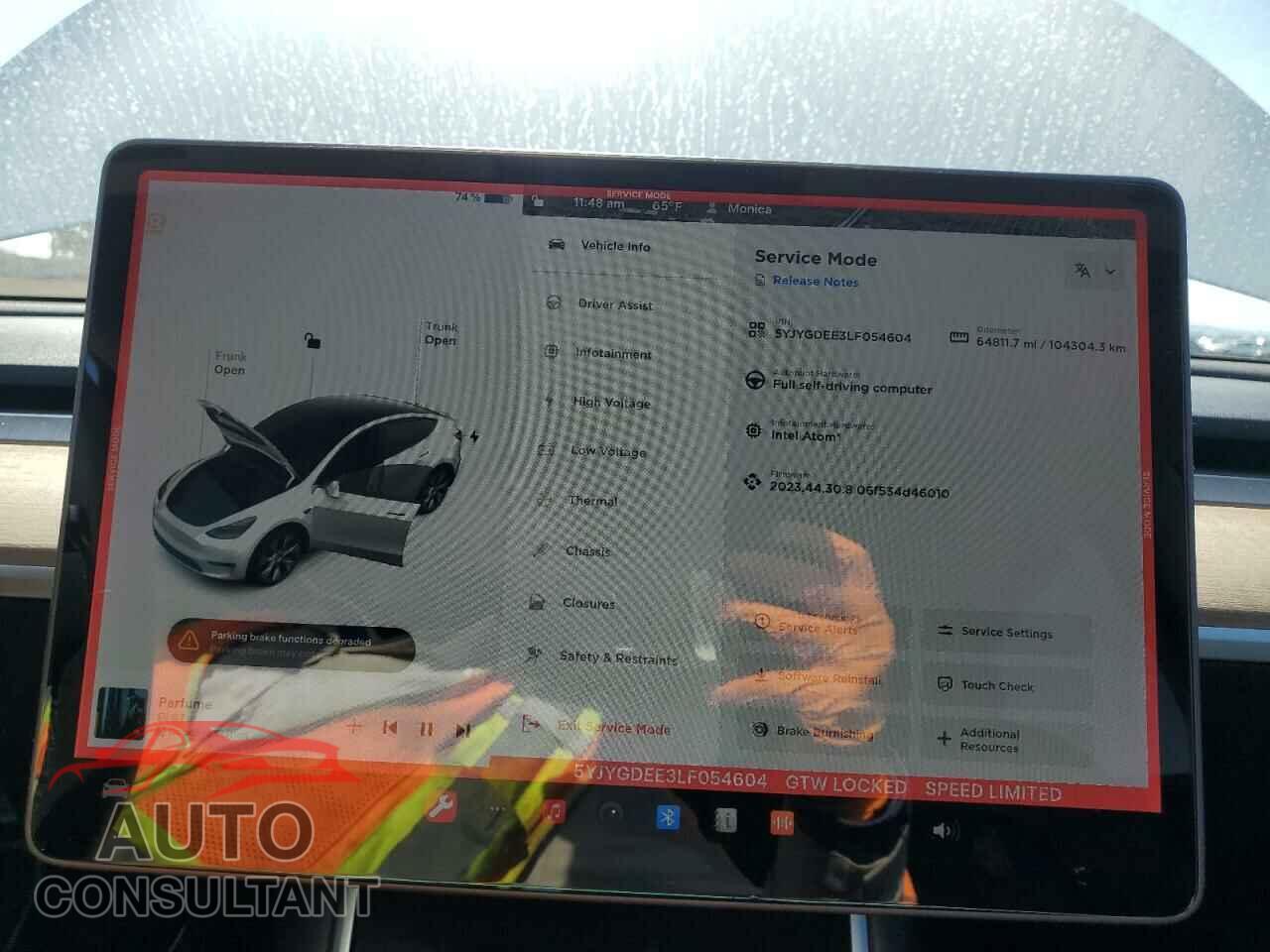 TESLA MODEL Y 2020 - 5YJYGDEE3LF054604