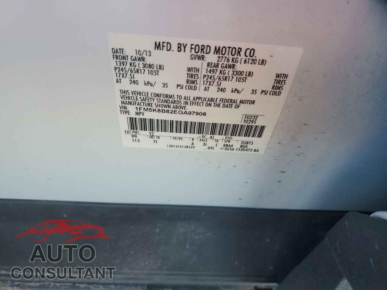 FORD EXPLORER 2014 - 1FM5K8B82EGA97908
