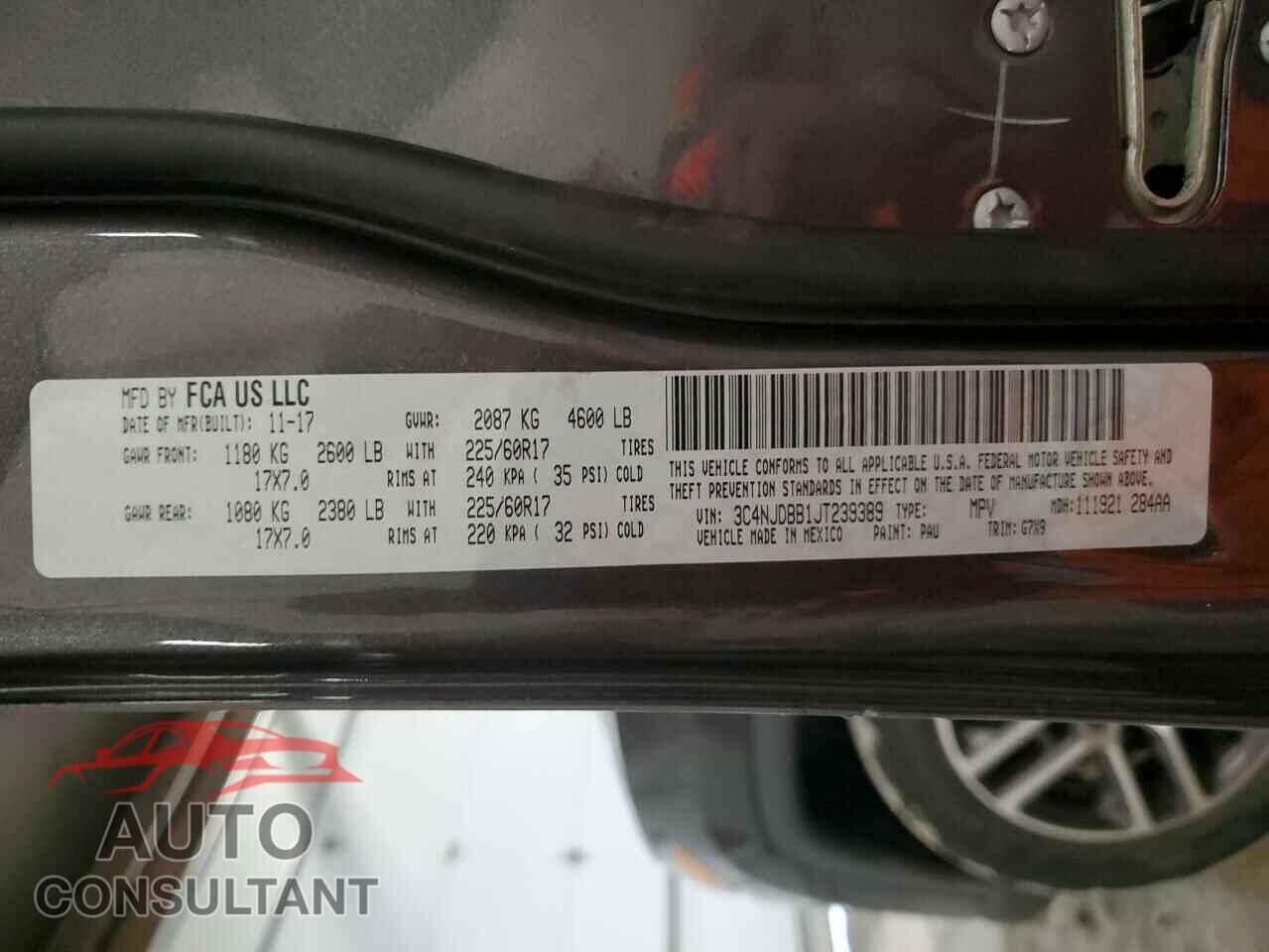 JEEP COMPASS 2018 - 3C4NJDBB1JT239389