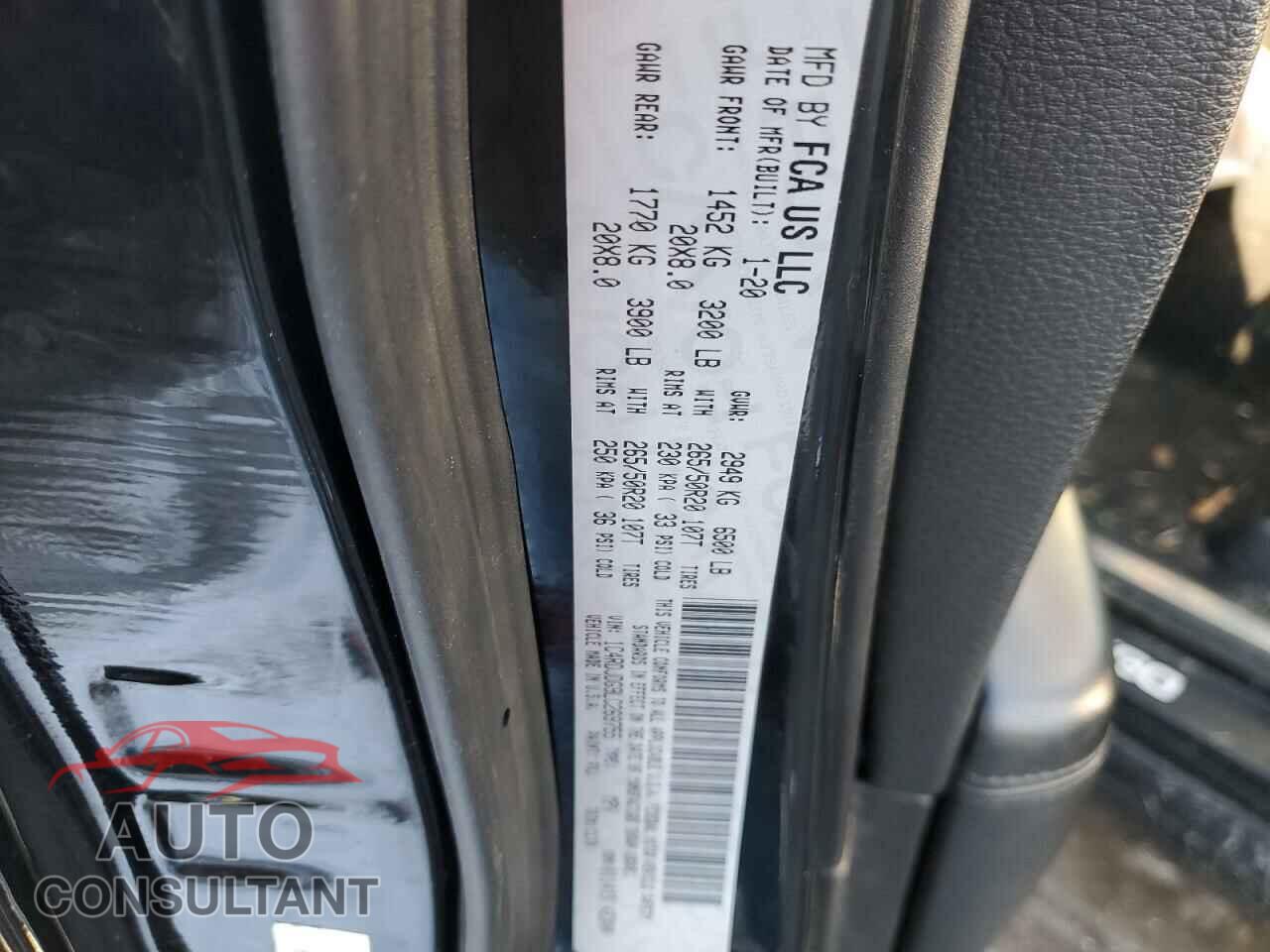 DODGE DURANGO 2020 - 1C4RDJDG9LC269755