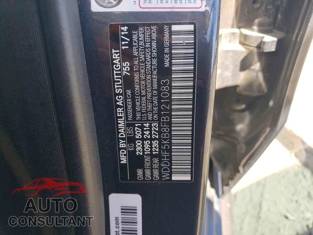 MERCEDES-BENZ E-CLASS 2015 - WDDHF5KB8FB121083