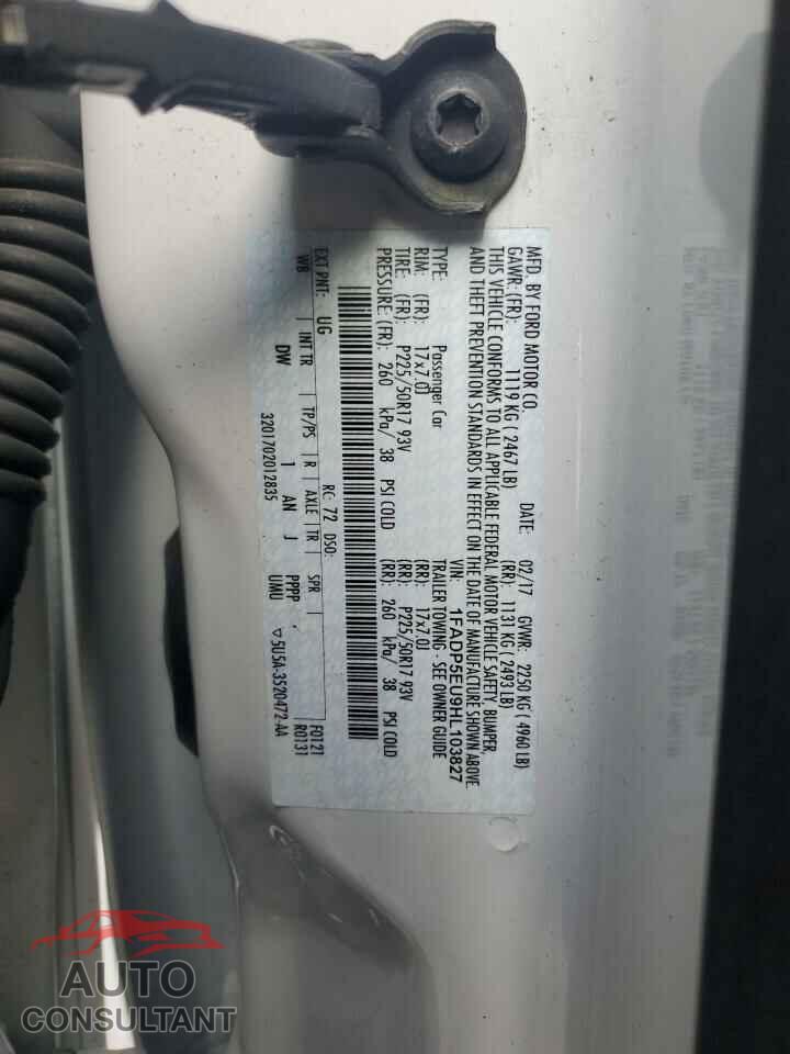 FORD CMAX 2017 - 1FADP5EU9HL103827