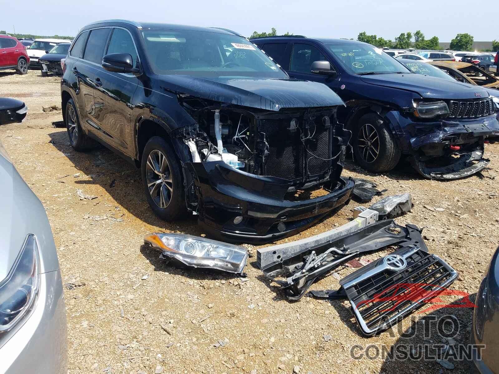 TOYOTA HIGHLANDER 2016 - 5TDJKRFH9GS349262