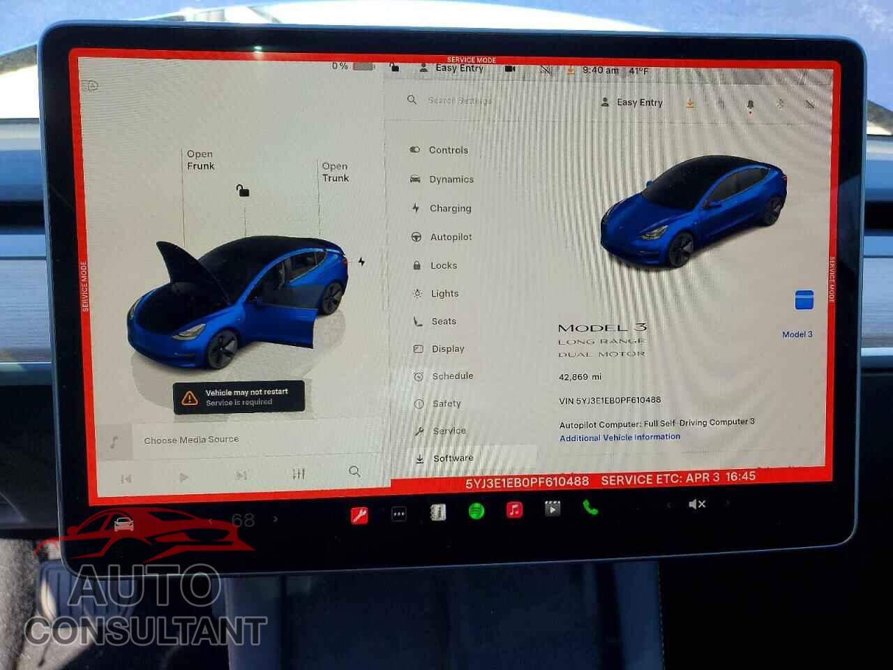 TESLA MODEL 3 2023 - 5YJ3E1EB0PF610488