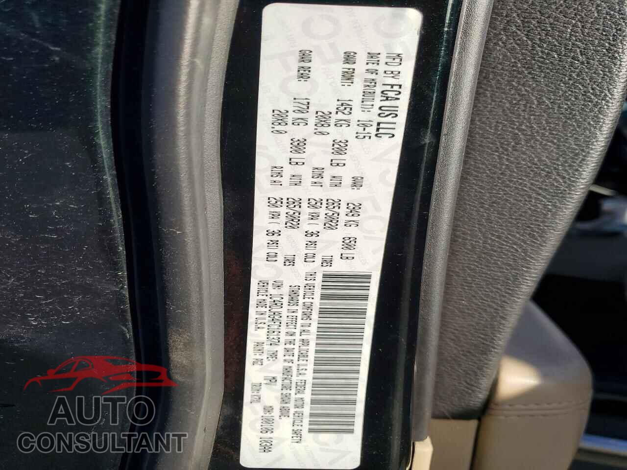 DODGE DURANGO 2015 - 1C4RDJAG4FC161374