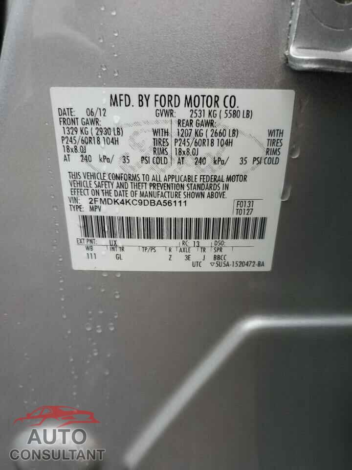 FORD EDGE 2013 - 2FMDK4KC9DBA56111