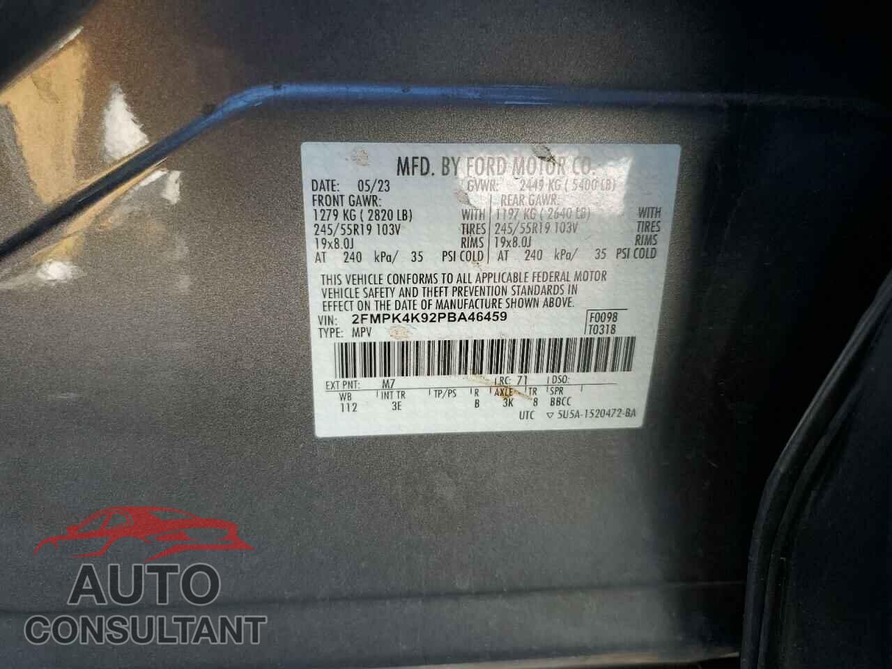 FORD EDGE 2023 - 2FMPK4K92PBA46459