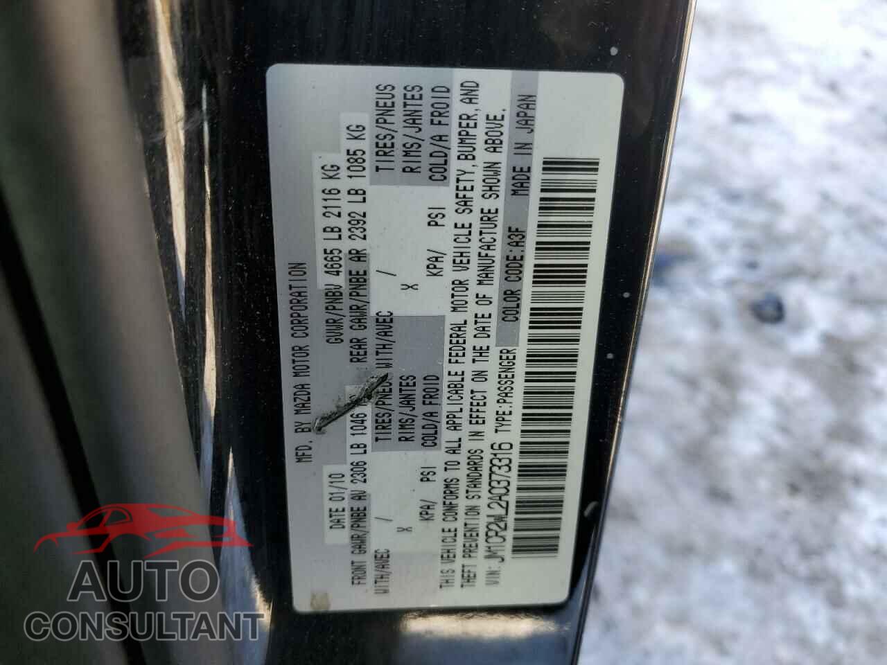 MAZDA 5 2010 - JM1CR2WL2A0373316