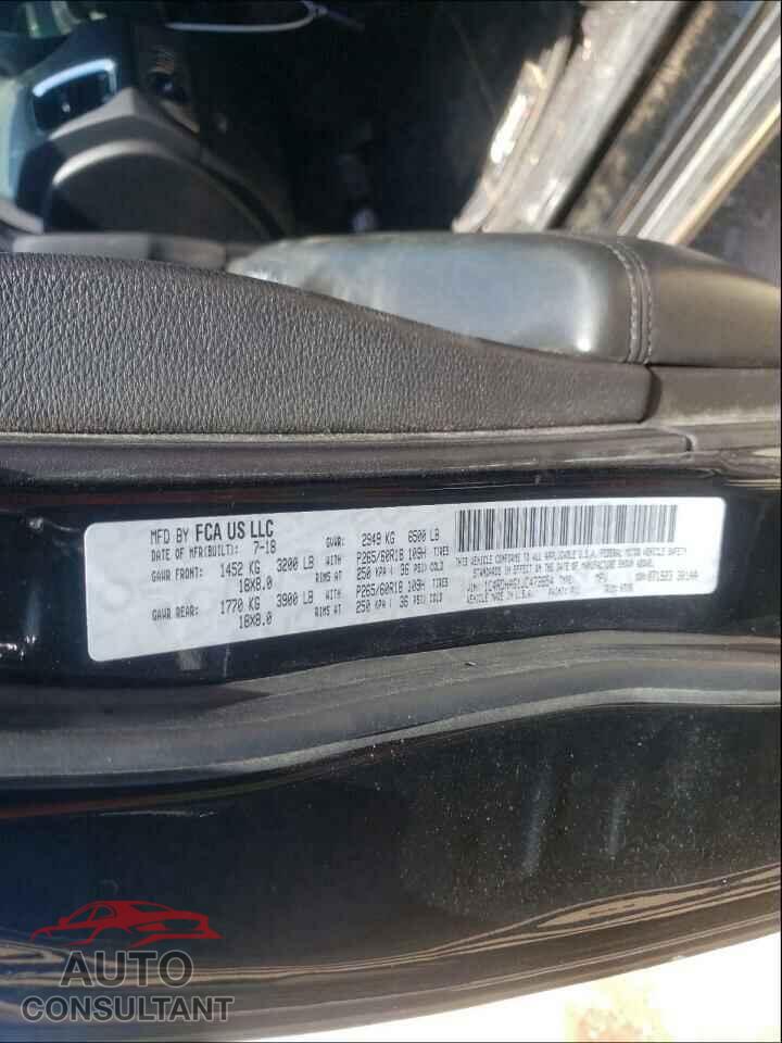 DODGE DURANGO 2018 - 1C4RDHAG1JC473654