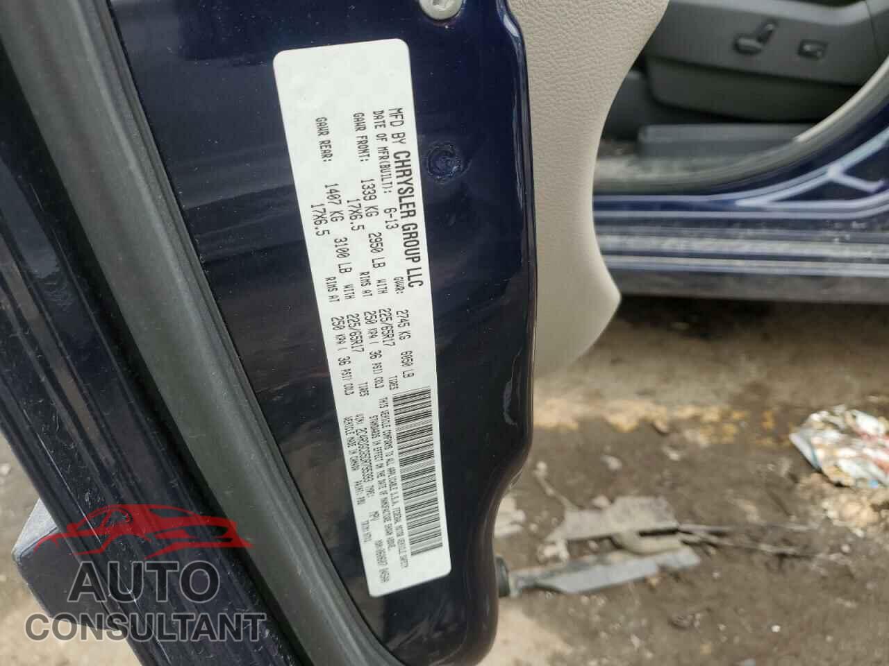 DODGE CARAVAN 2013 - 2C4RDGCG5DR795393