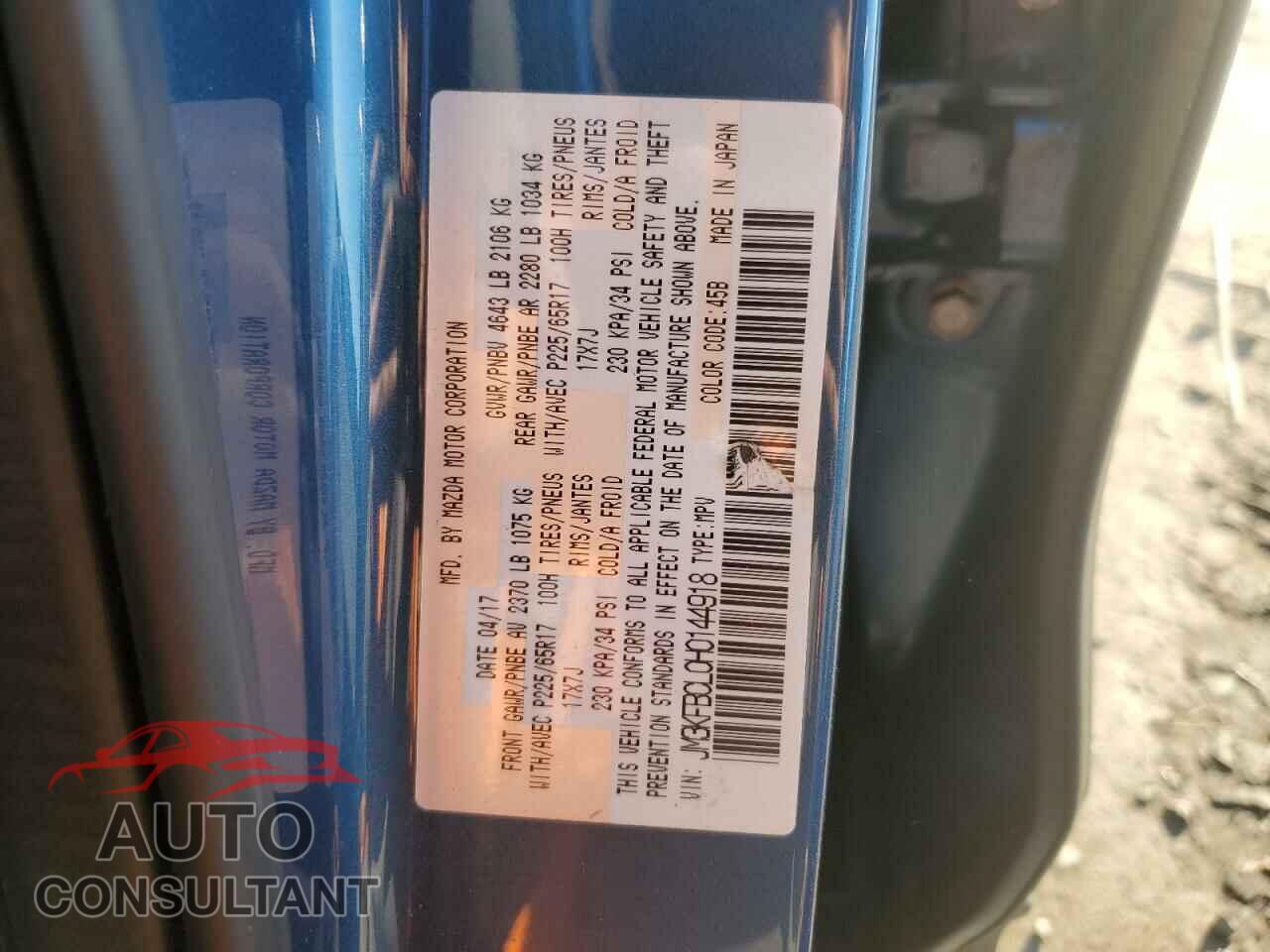 MAZDA CX-5 2017 - JM3KFBCL0H0144918