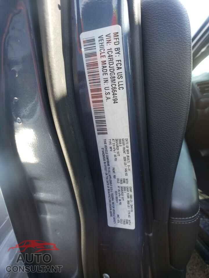 DODGE DURANGO 2021 - 1C4RDJDG8MC664494