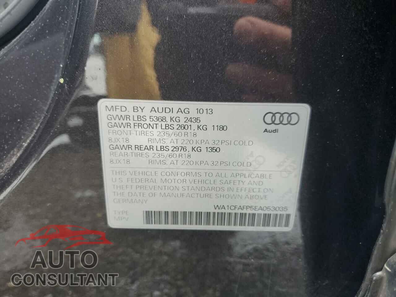 AUDI Q5 2014 - WA1CFAFP5EA053035