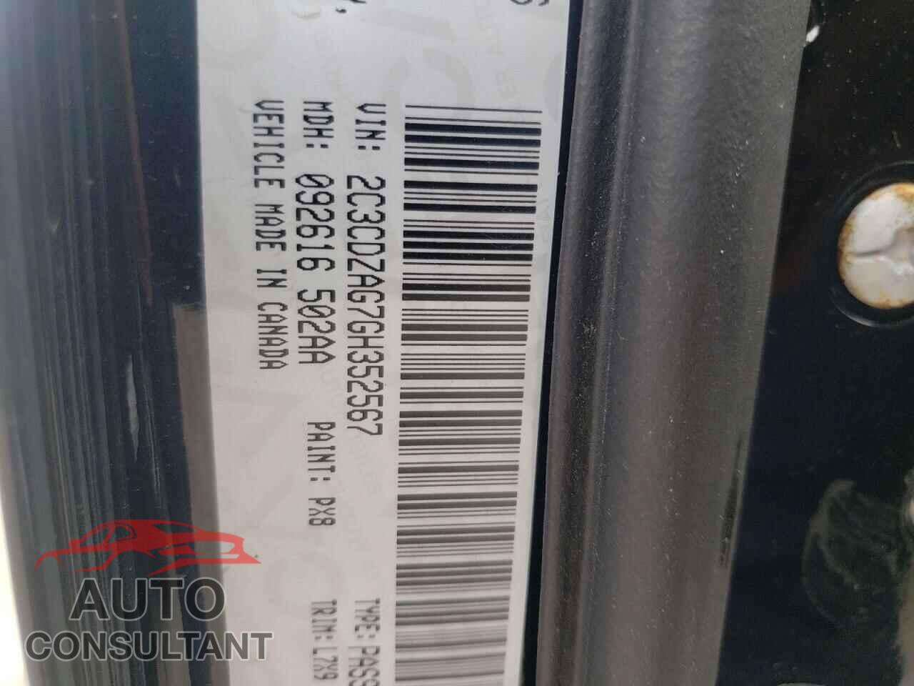 DODGE CHALLENGER 2016 - 2C3CDZAG7GH352567
