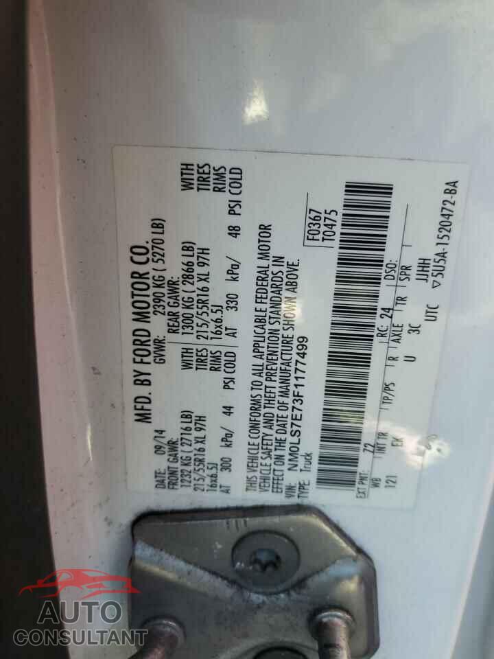 FORD TRANSIT 2015 - NM0LS7E73F1177499