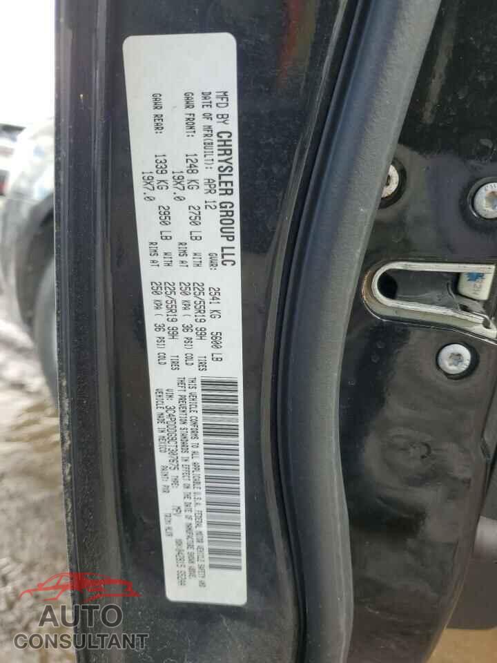 DODGE JOURNEY 2012 - 3C4PDDDG9CT307675