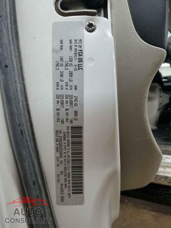 DODGE CARAVAN 2016 - 2C4RDGBG5GR358404