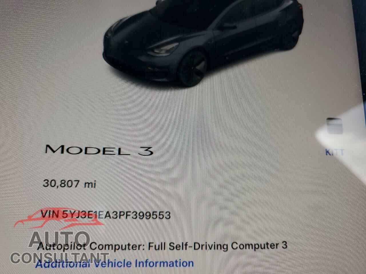 TESLA MODEL 3 2023 - 5YJ3E1EA3PF399553