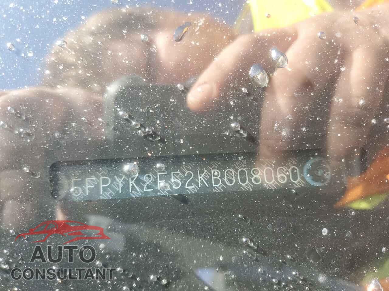 HONDA RIDGELINE 2019 - 5FPYK2F52KB008060