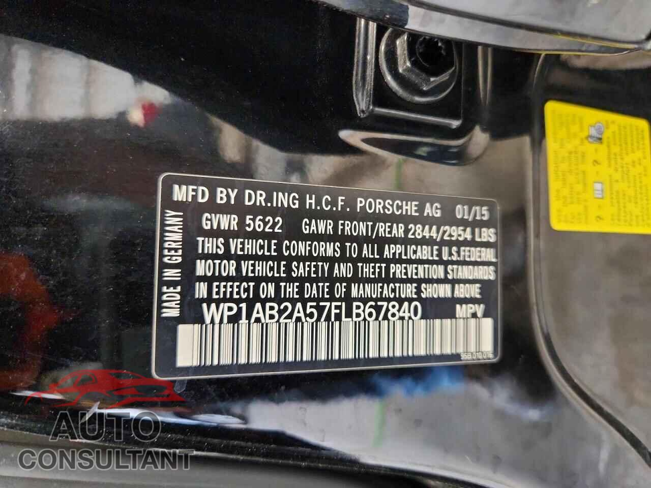 PORSCHE MACAN 2015 - WP1AB2A57FLB67840