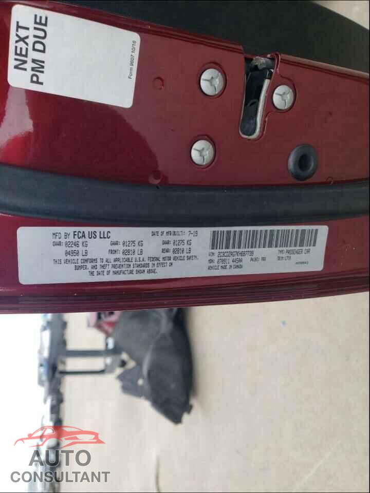 DODGE CHALLENGER 2019 - 2C3CDZAG7KH687739
