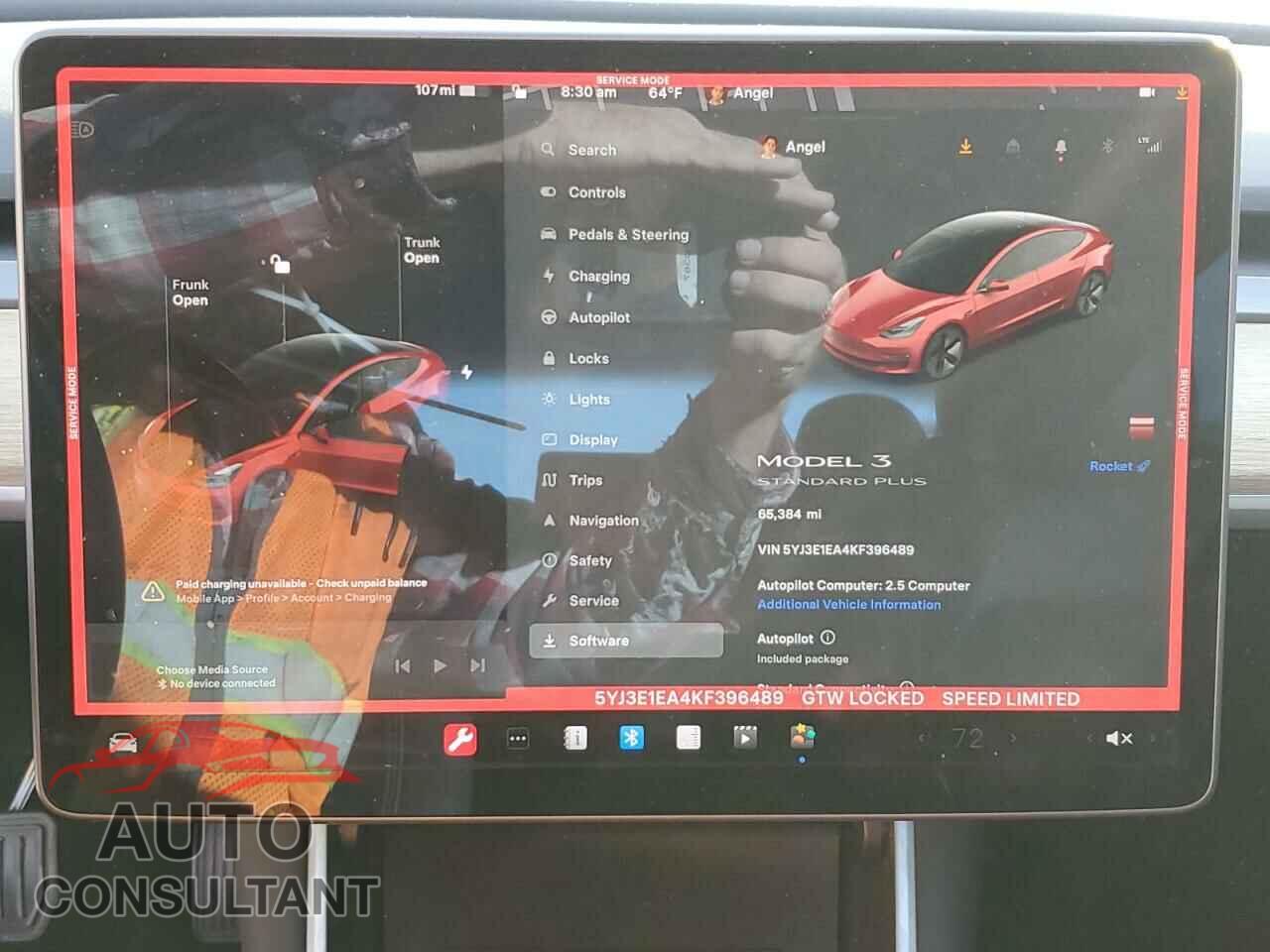 TESLA MODEL 3 2019 - 5YJ3E1EA4KF396489