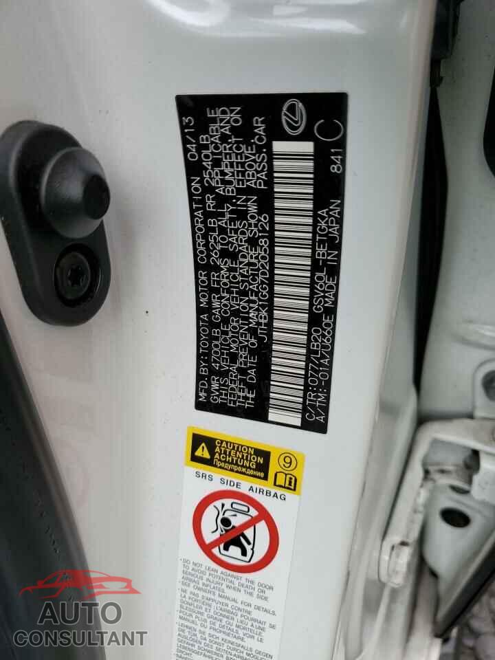 LEXUS ES350 2013 - JTHBK1GG7D2058126