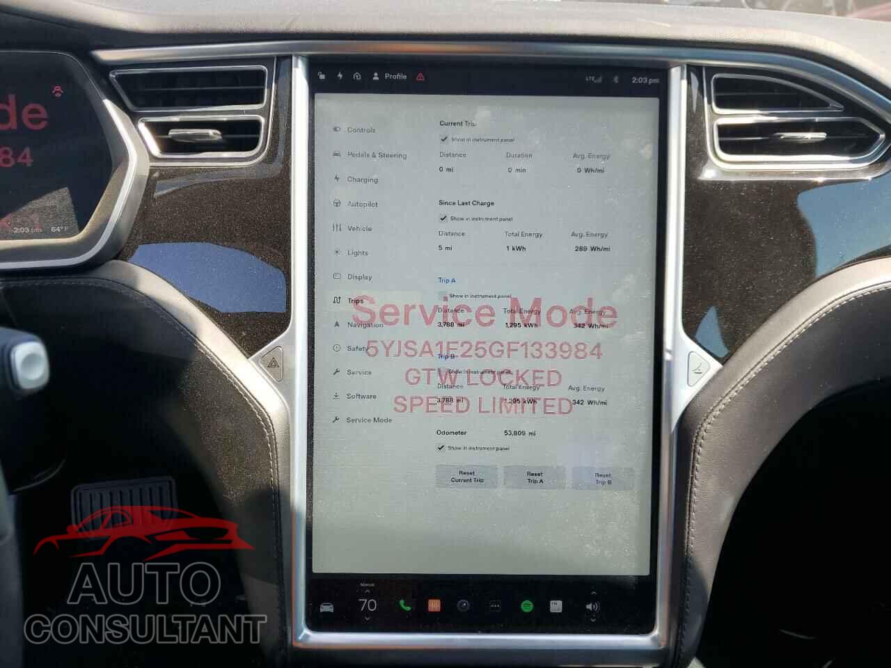TESLA MODEL S 2016 - 5YJSA1E25GF133984