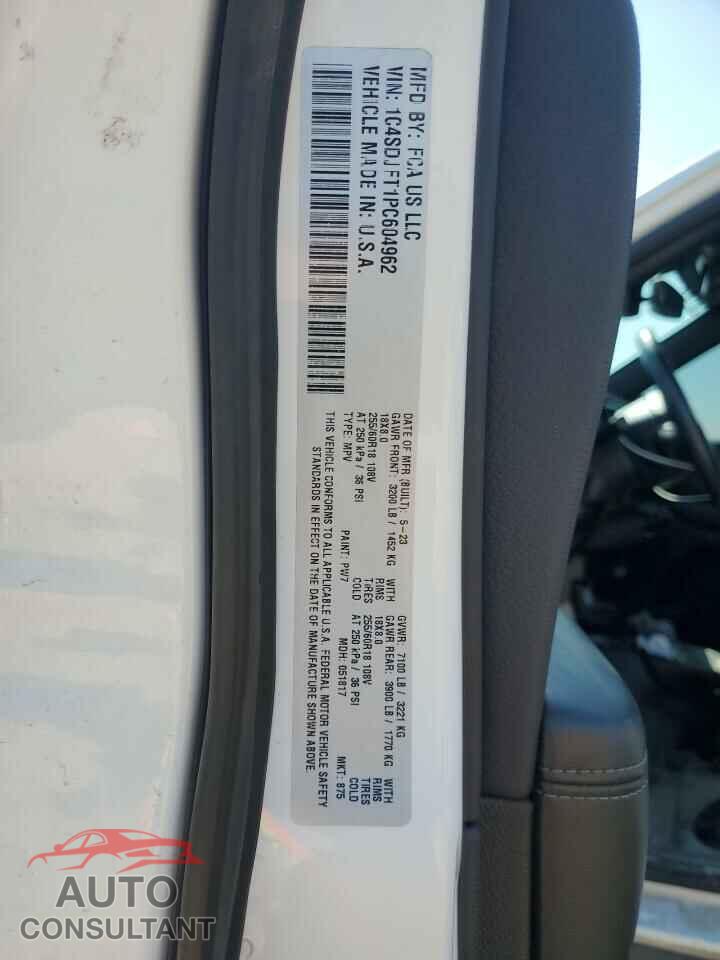 DODGE DURANGO 2023 - 1C4SDJFT1PC604962