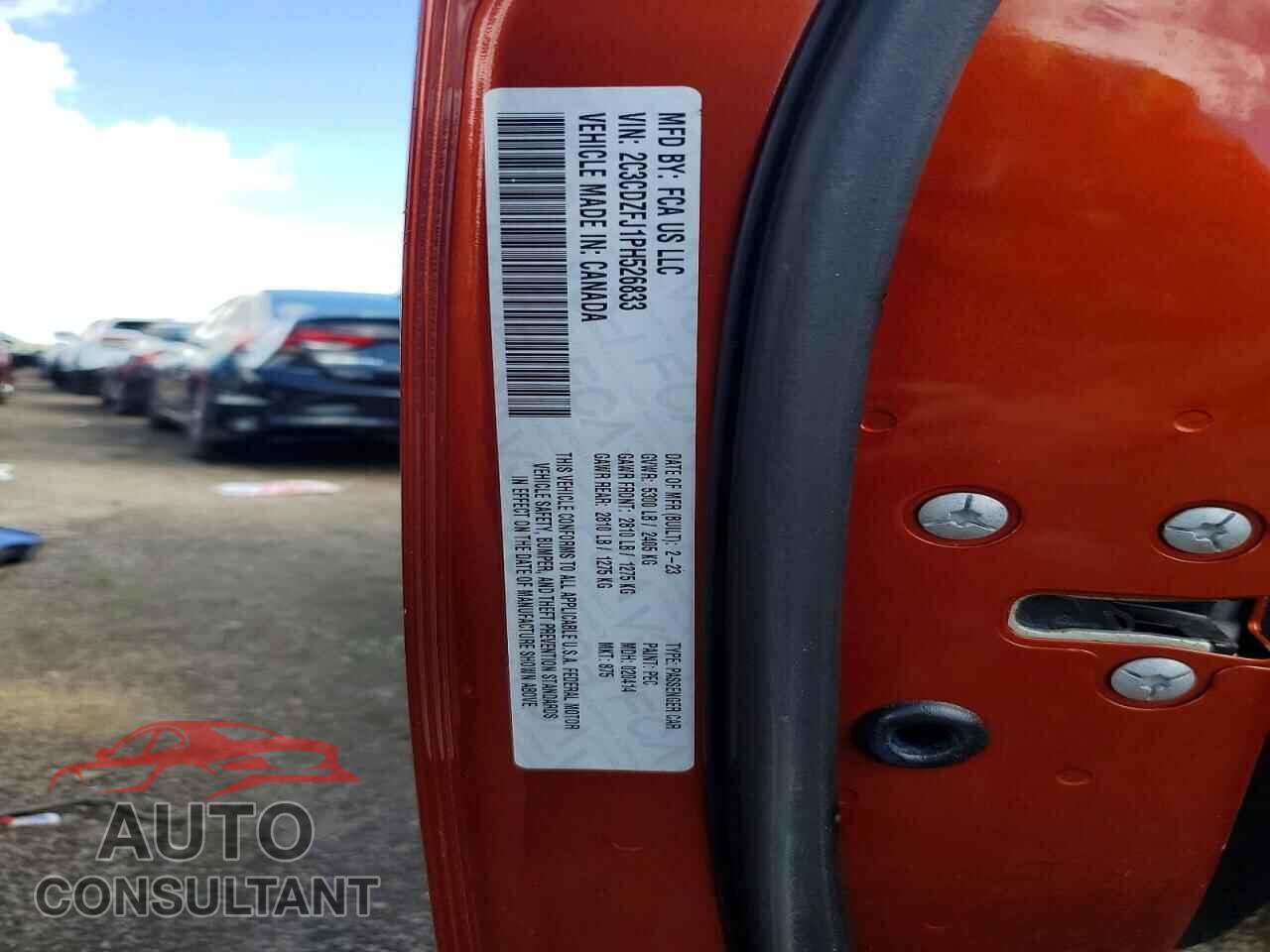 DODGE CHALLENGER 2023 - 2C3CDZFJ1PH526833
