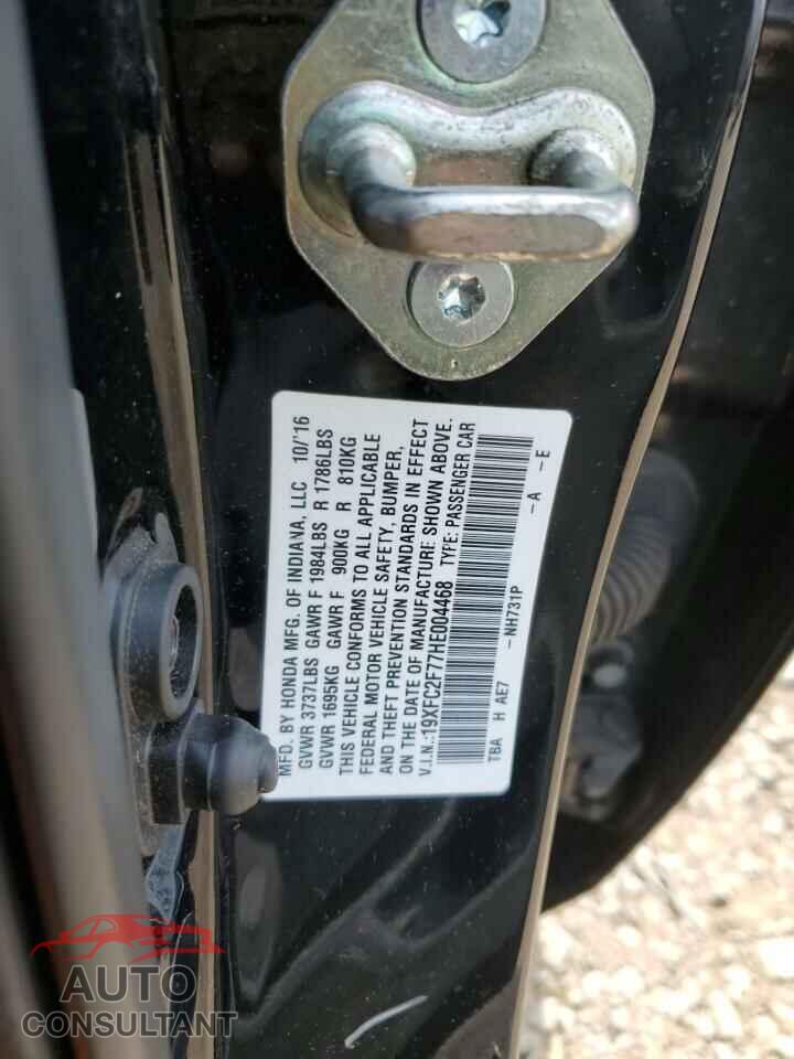 HONDA CIVIC 2017 - 19XFC2F77HE004468