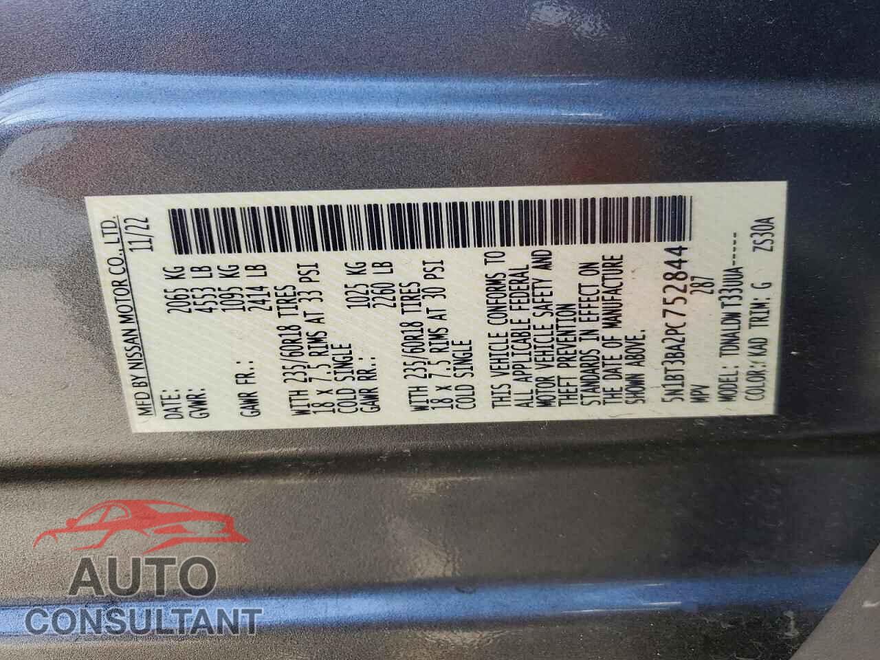 NISSAN ROGUE 2023 - 5N1BT3BA2PC752844