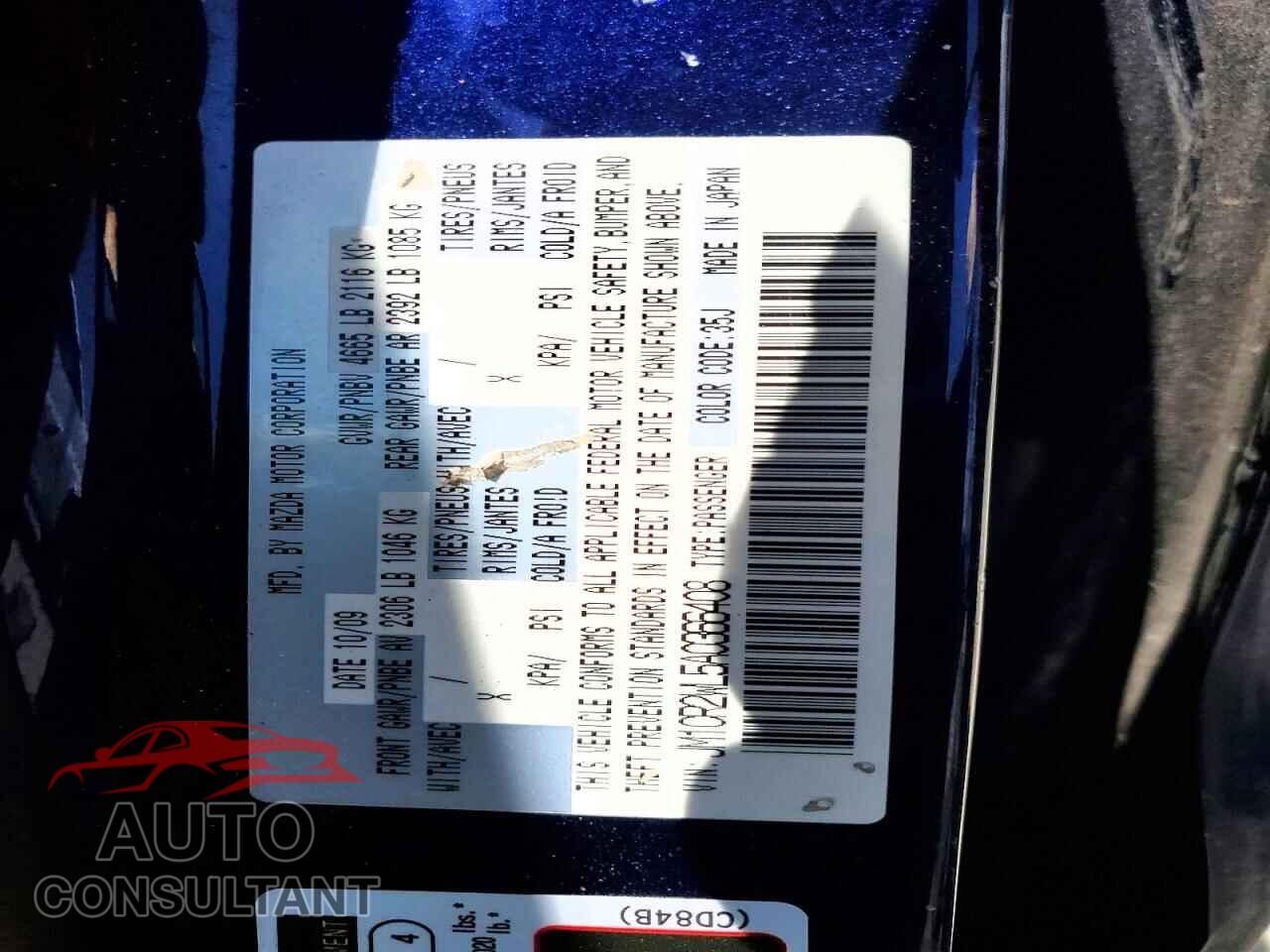 MAZDA 5 2010 - JM1CR2WL5A0366408