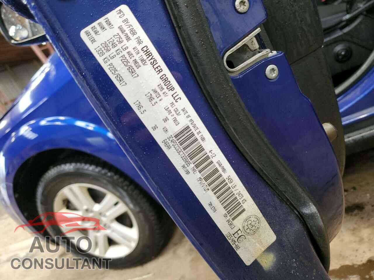 DODGE JOURNEY 2012 - 3C4PDCCG3CT339095