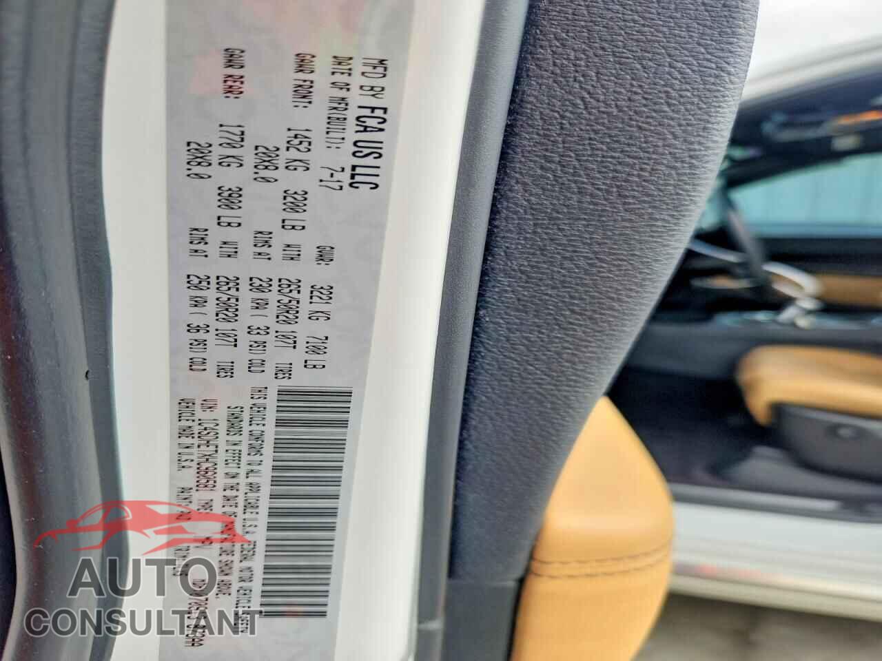 DODGE DURANGO 2017 - 1C4SDHETXHC960581